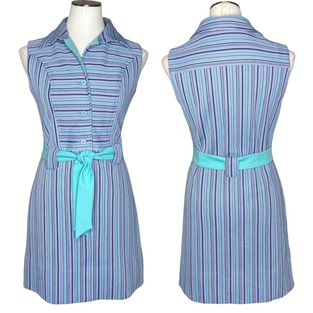 Vintage Cassee Striped A Line Dress Union Made